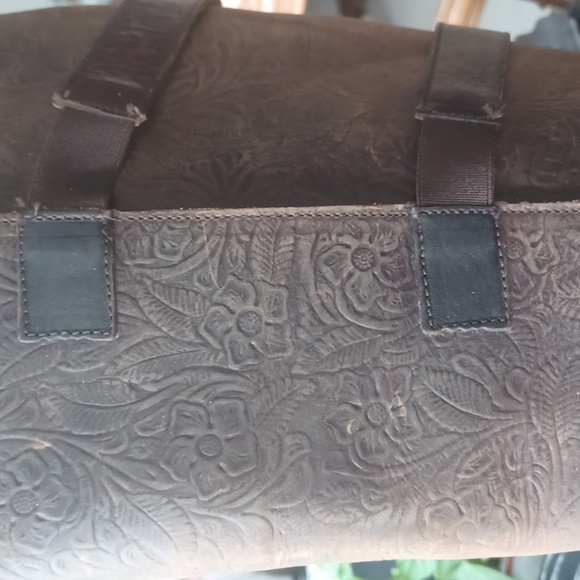 JB Dillon Boots Tooled Leather Knee High, Buckle, 12B - Picture 4 of 11